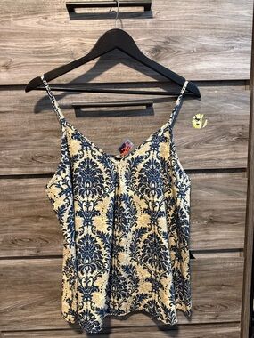 SHEIN Navy & Cream Damask Cami